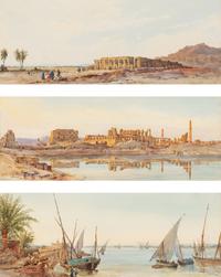 Three Views of Egypt (Thebes, Karnak, and Luxor) , 1893