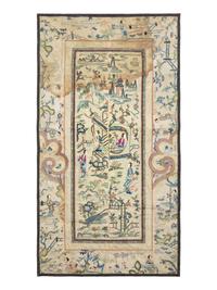 Seven Chinese Embroidered and Woven Silk Panels