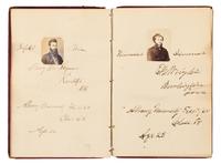 [PHOTOGRAPHY]. "Yearbook" albums containing 148 portrait photographs and signatures of students and faculty of Albany College, 1864-5