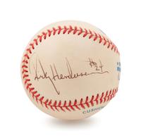 A Group of Two Signed Baseballs Including Rickey Henderson and Pete Rose