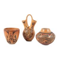 Trio of Hopi Pottery Vases