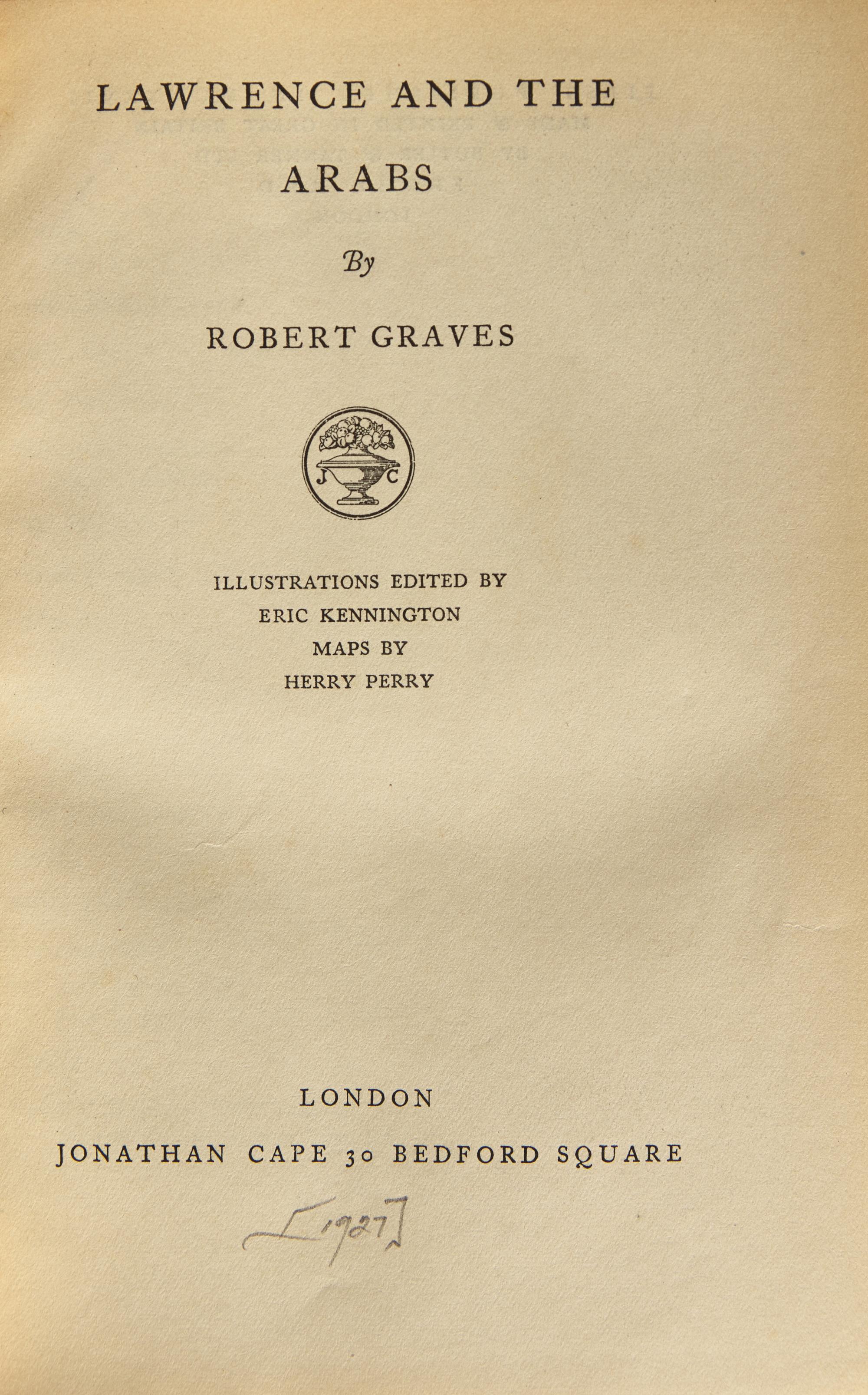 [Literature] [Lawrence, T.E.] Group of 6 Volumes Related to T.E. Lawrence