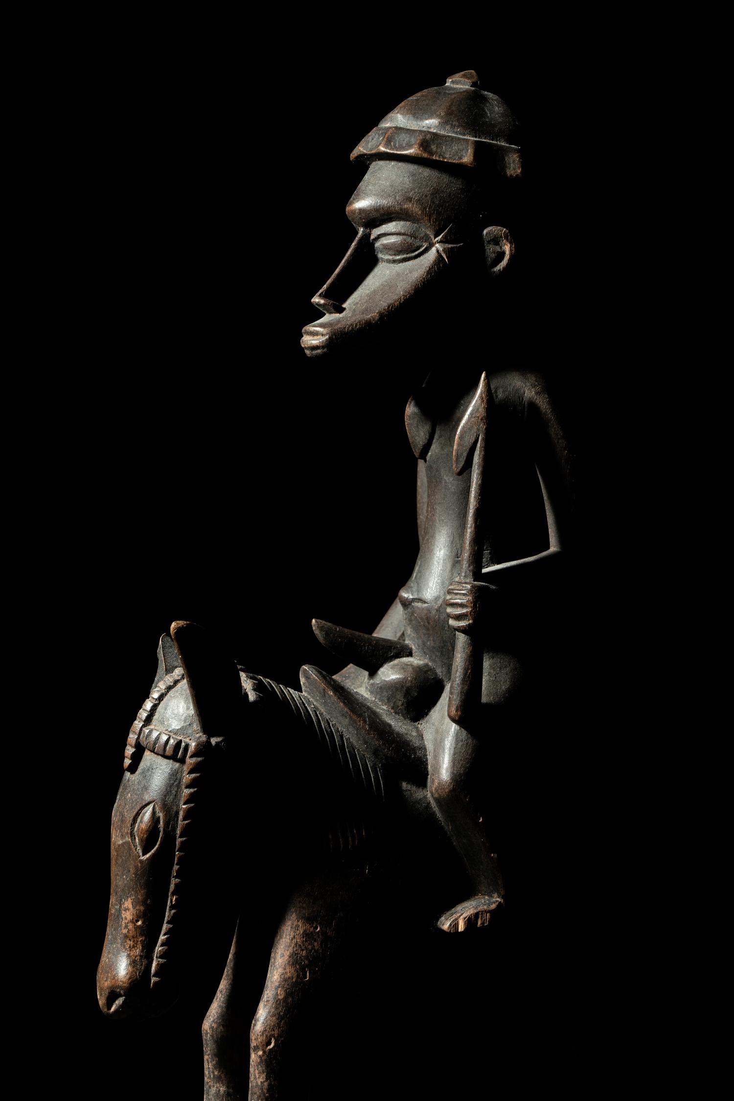 A Senufo Wood Equestrian Figure