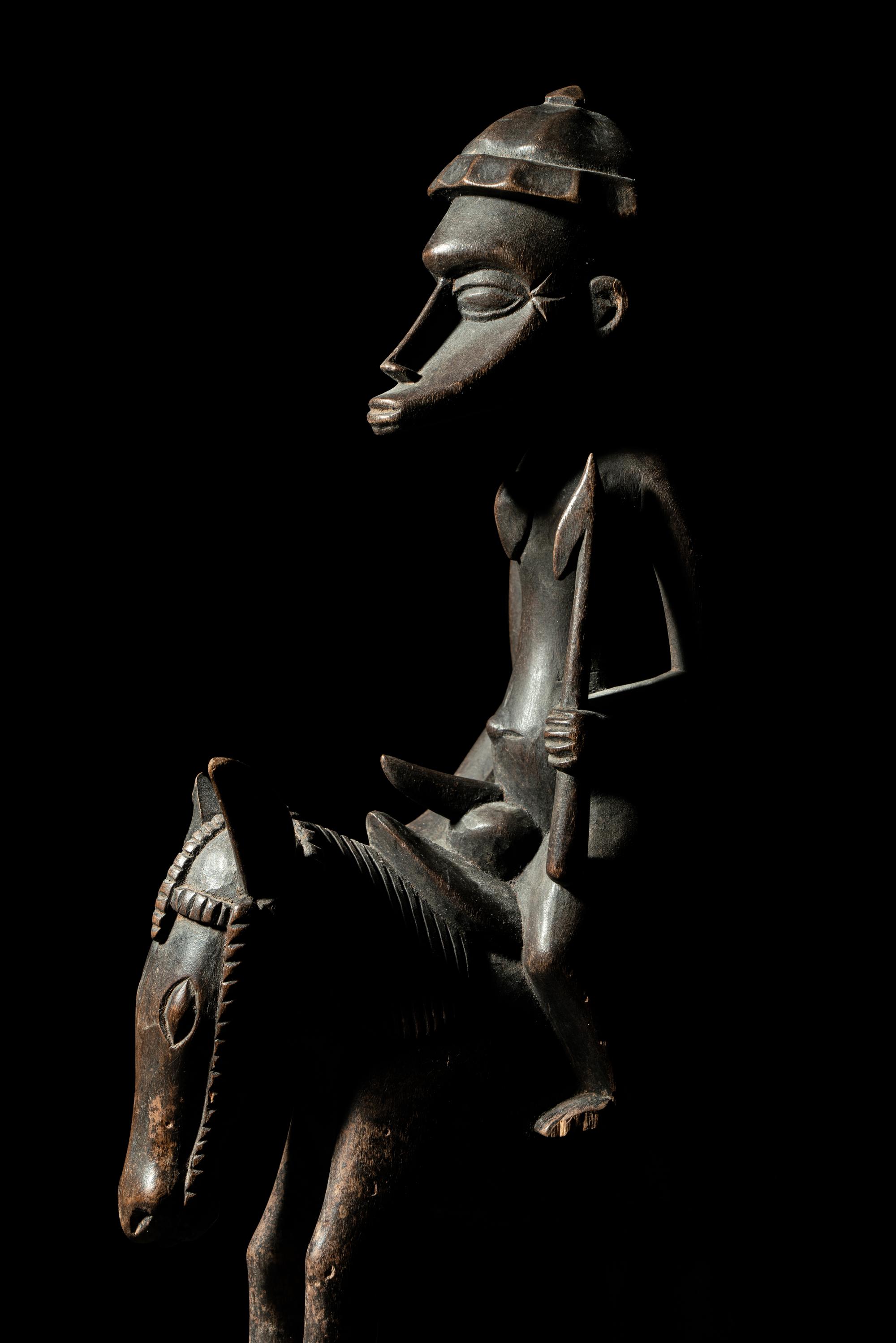 A Senufo Wood Equestrian Figure