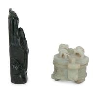 Two Chinese Carved Hardstone Works — 20TH CENTURY