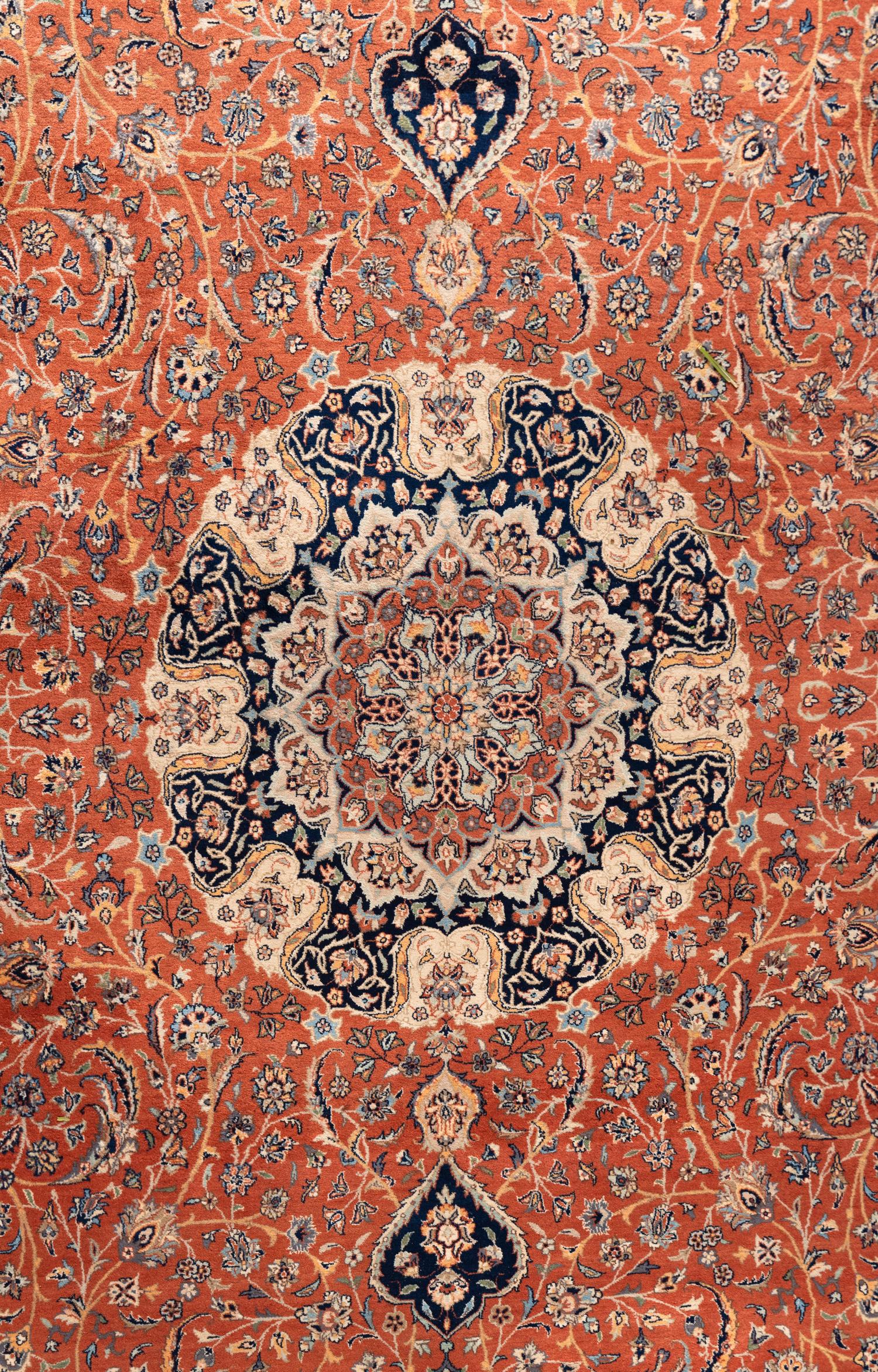 A Tabriz Wool and Silk Rug
