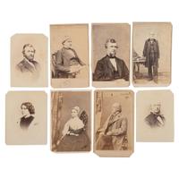 [CIVIL WAR]. CDV album featuring important military figures, politicians, clergymen, writers, and other prominent personalities of the era.