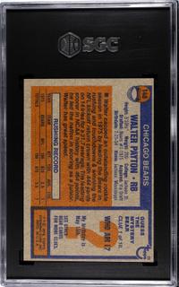 A 1976 Topps Walter Payton Rookie Football Card No. 148 (SGC 7 NM)