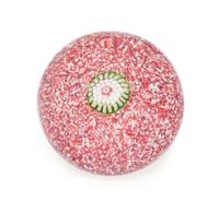 Saint-Louis, France, a miniature pink jasper-ground paperweight