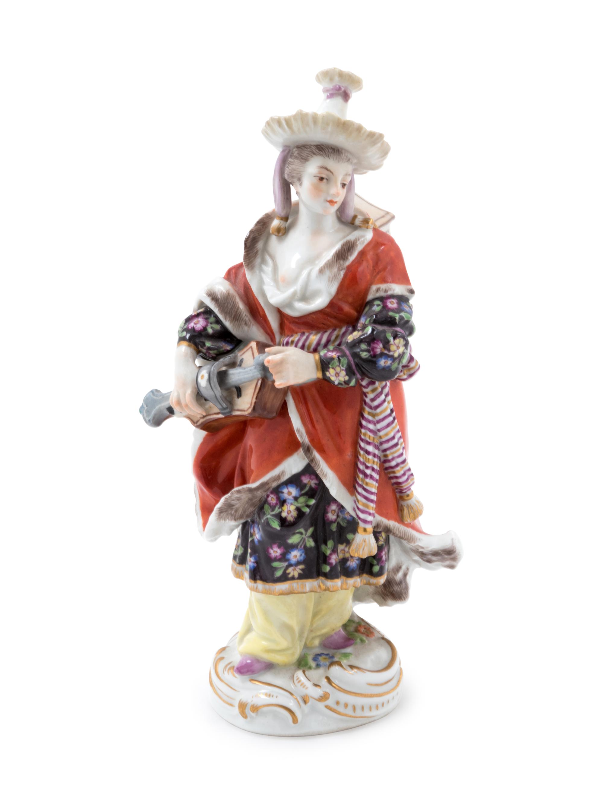 A Meissen (Marcolini Period) Porcelain Figure of a Malabar Musician