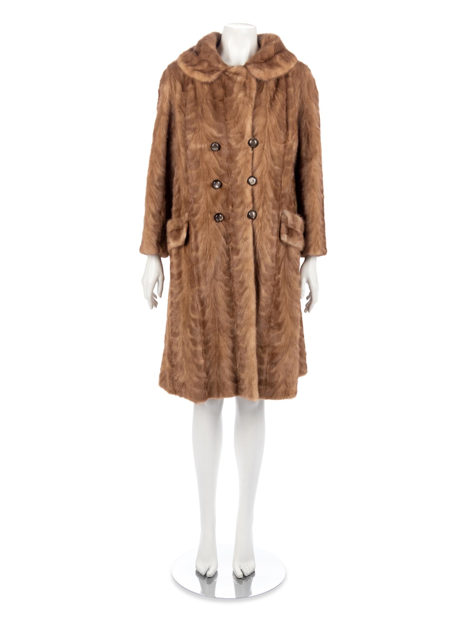 Butterscotch Mink Trench Coat, 1980-2000s