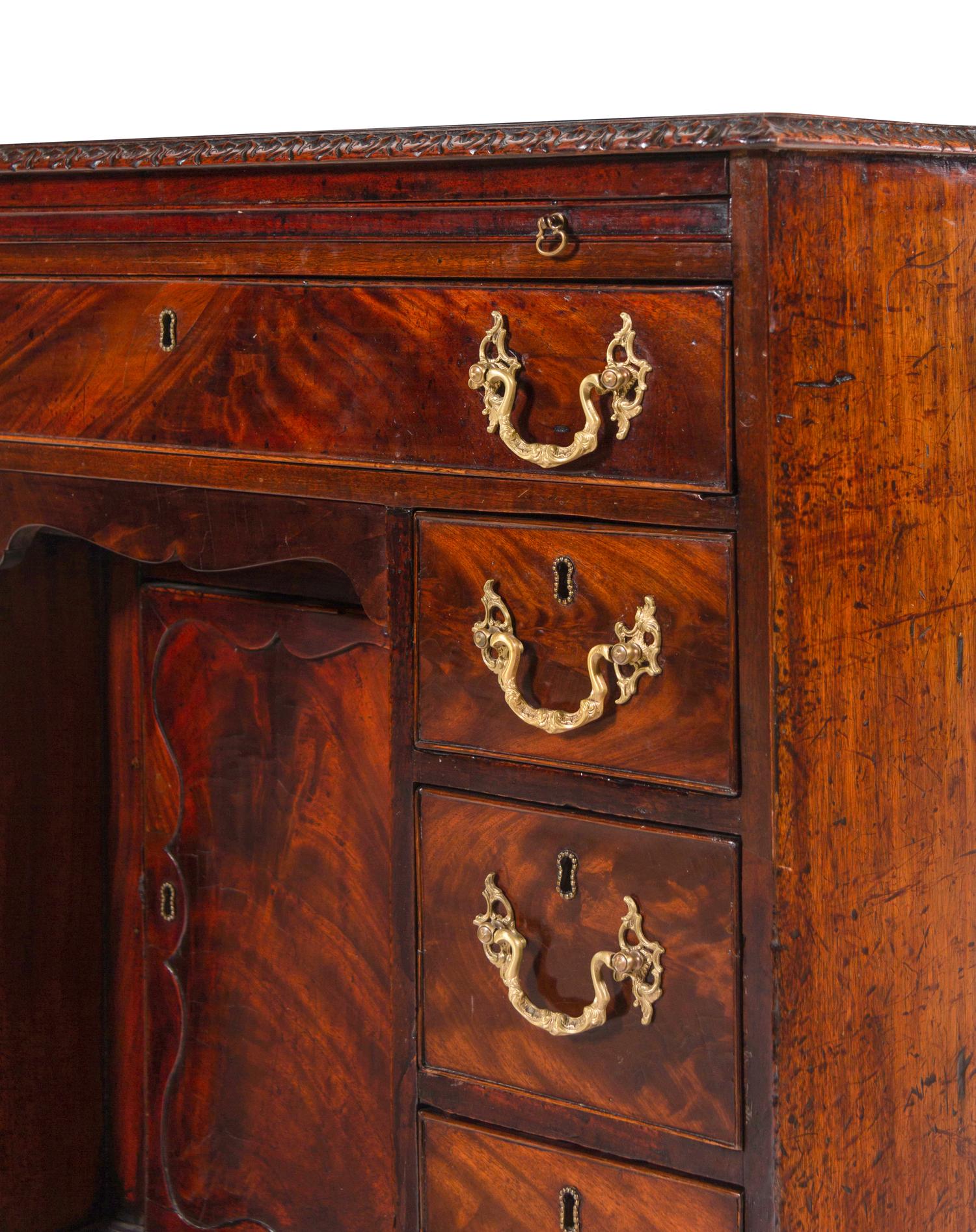 A George III Mahogany Kneehole Desk