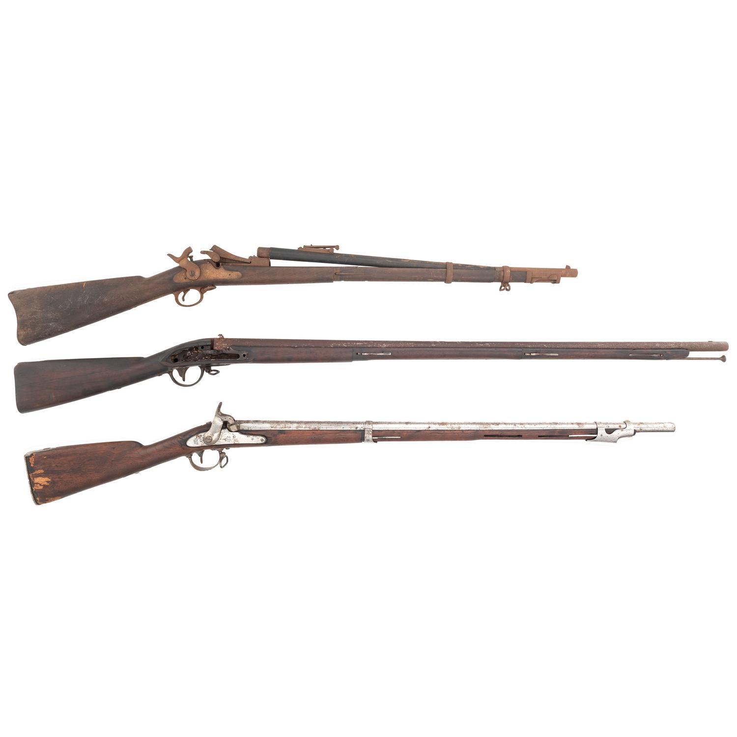 Three Relic & Incomplete Muskets