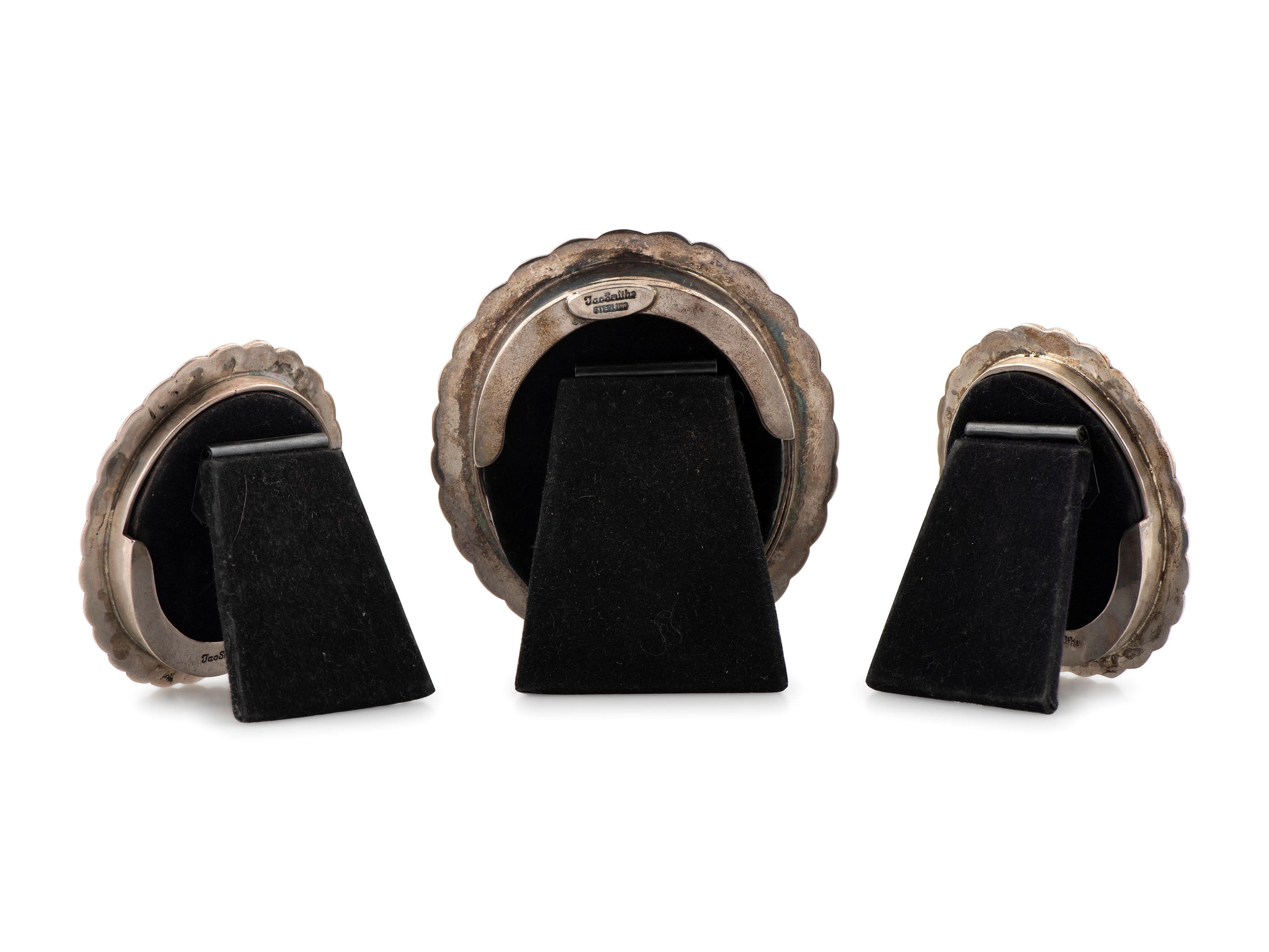 Taos Stamped Silver Picture Frames