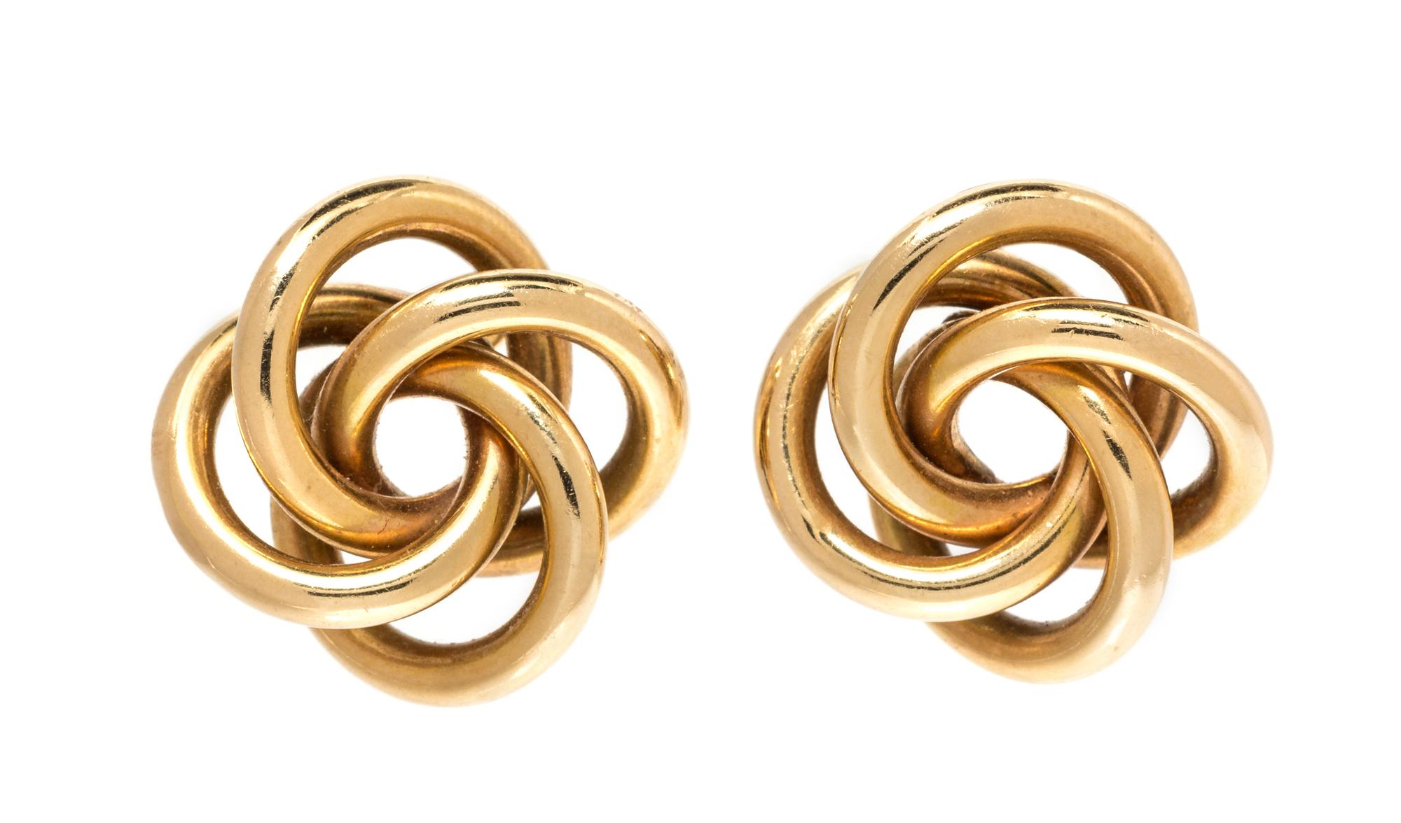 YELLOW GOLD EARCLIPS