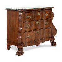 A Dutch Mahogany Serpentine-Front Chest of Drawer