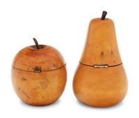 Two Fruit-Form Tea Caddies