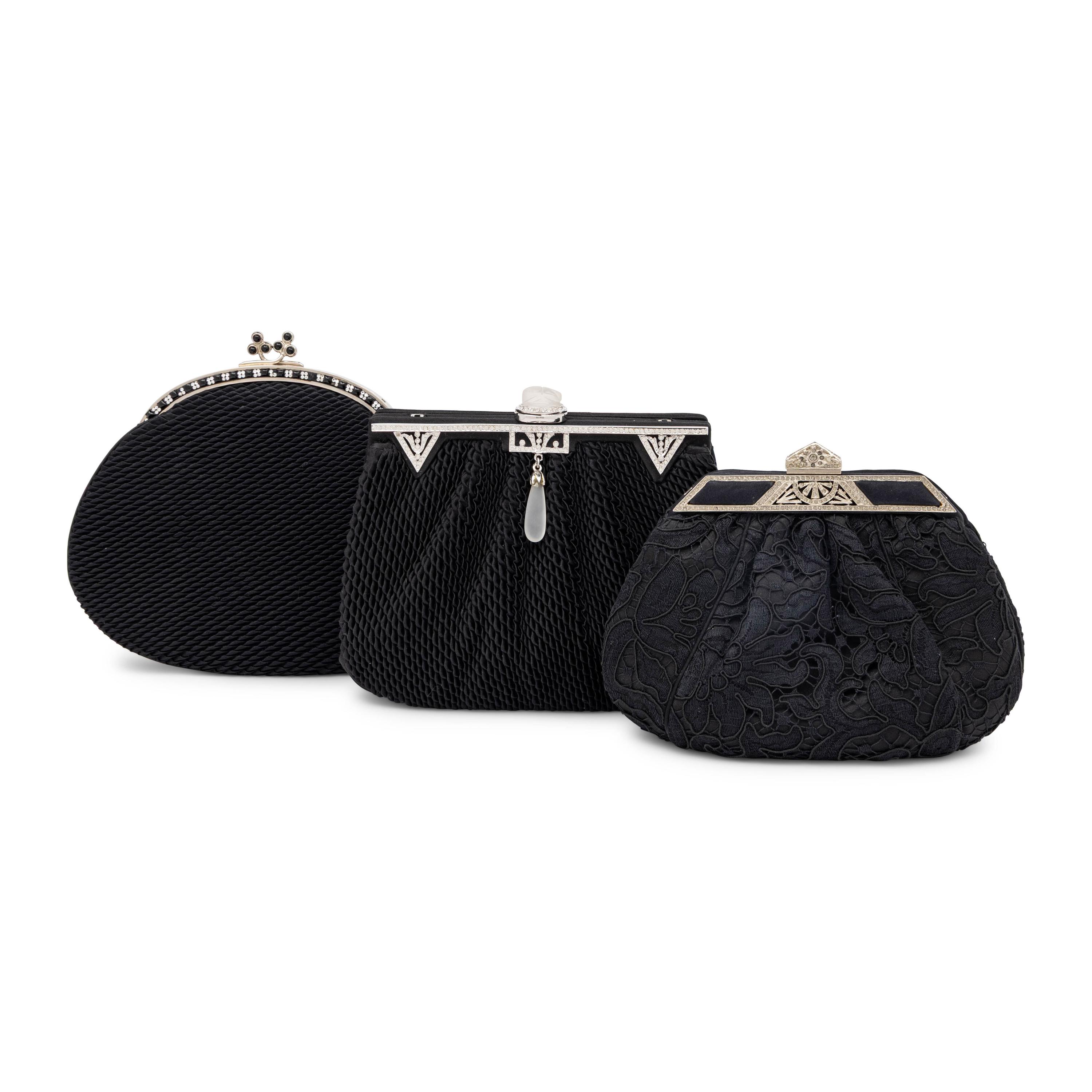 Judith Leiber, Three Black Evening Bags