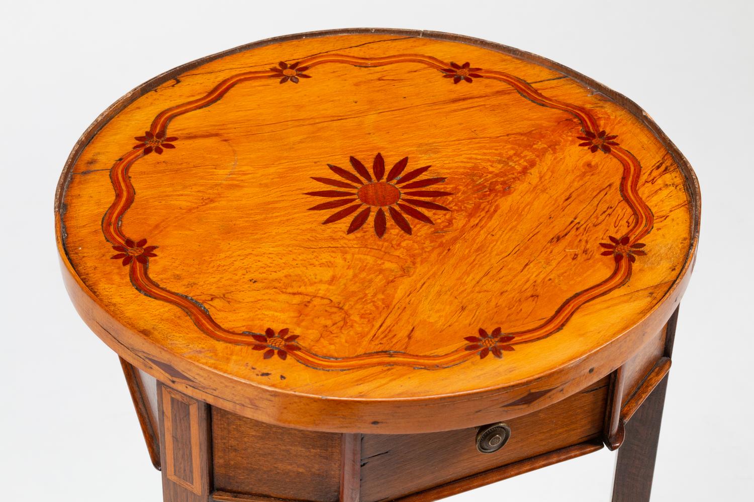 A Continental Marquetry Side Table