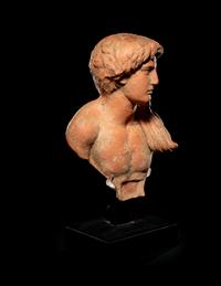 A Graeco-Roman Terra Cotta Bust, Possibly Depicting Antonius of Argos