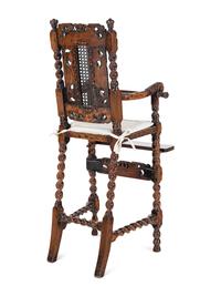 A William and Mary Walnut Highchair