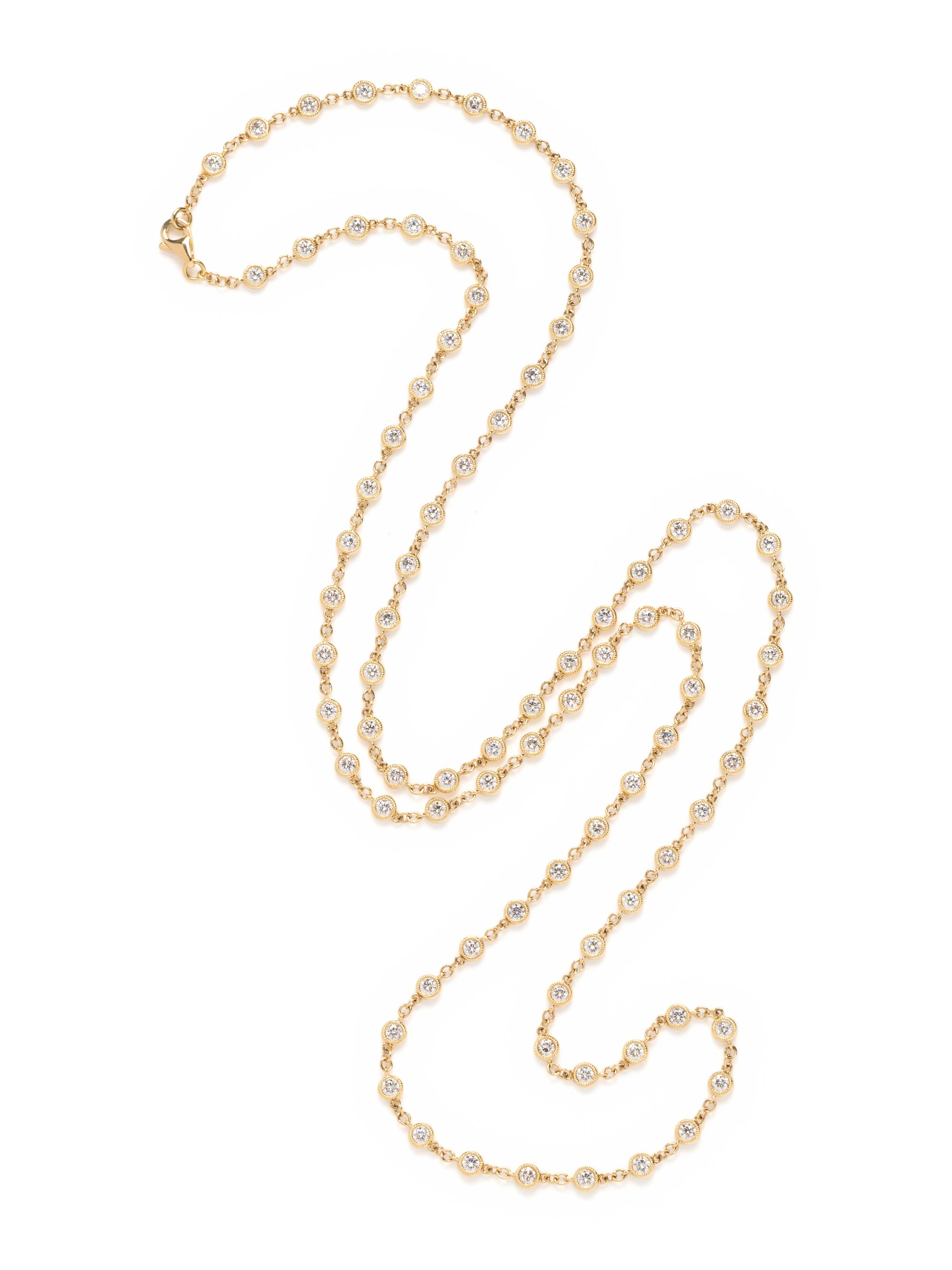 YELLOW GOLD AND DIAMOND NECKLACE