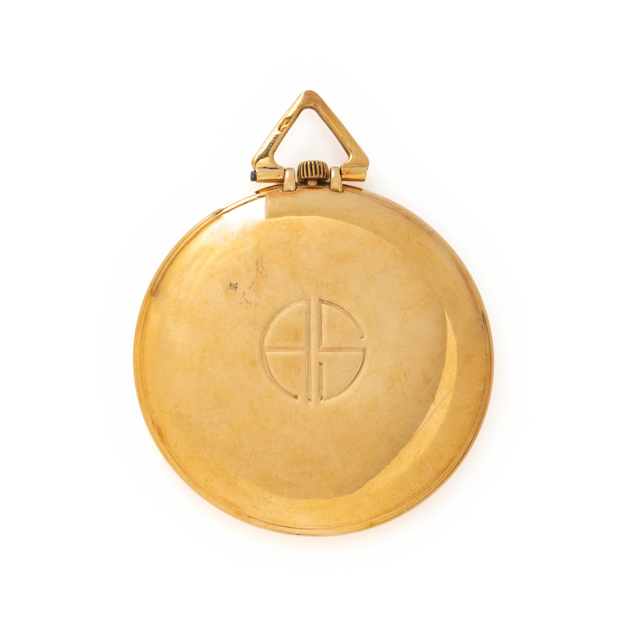 CARTIER, YELLOW GOLD OPEN-FACE POCKET WATCH