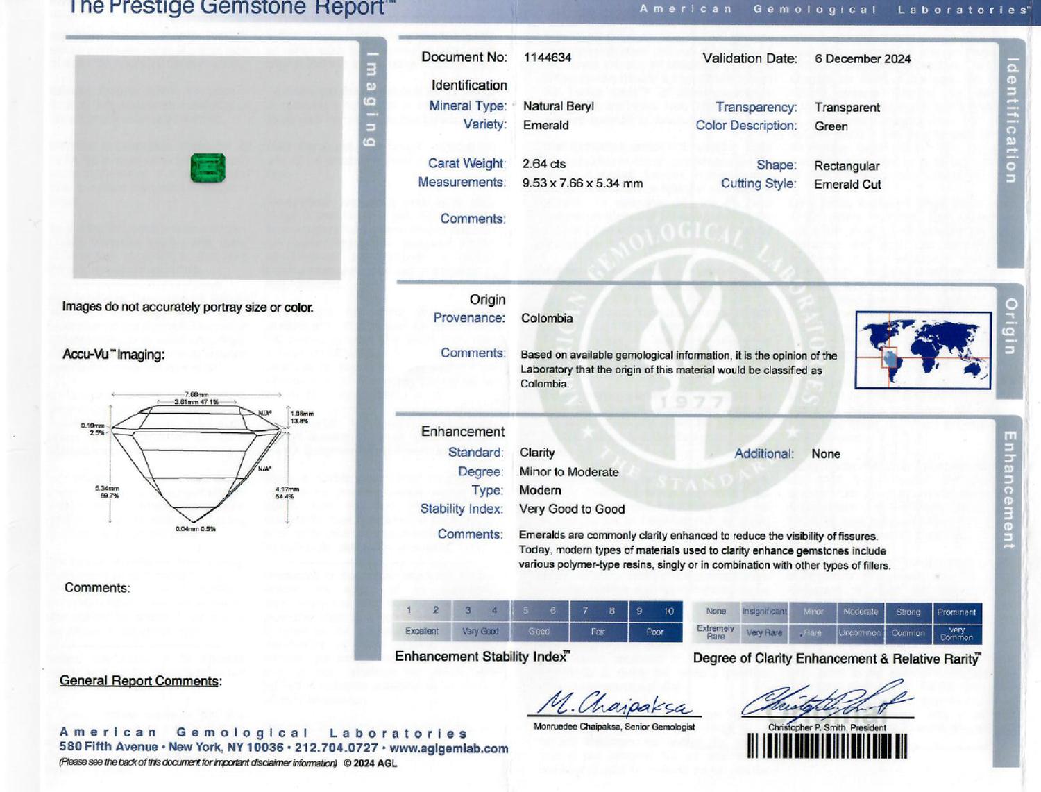 COLOMBIAN EMERALD, DIAMOND, AND WHITE GOLD RING