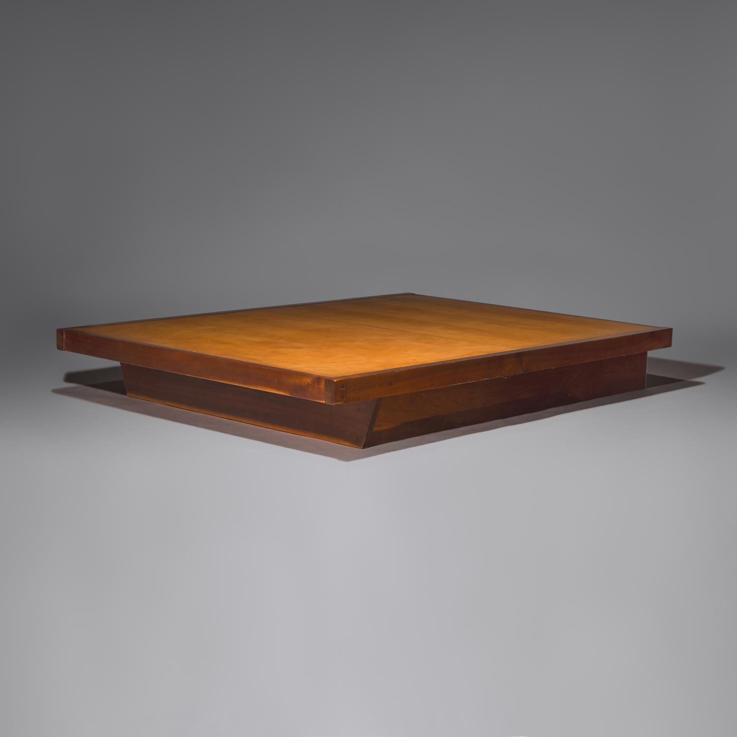 Conoid platform bed, full size, 1971