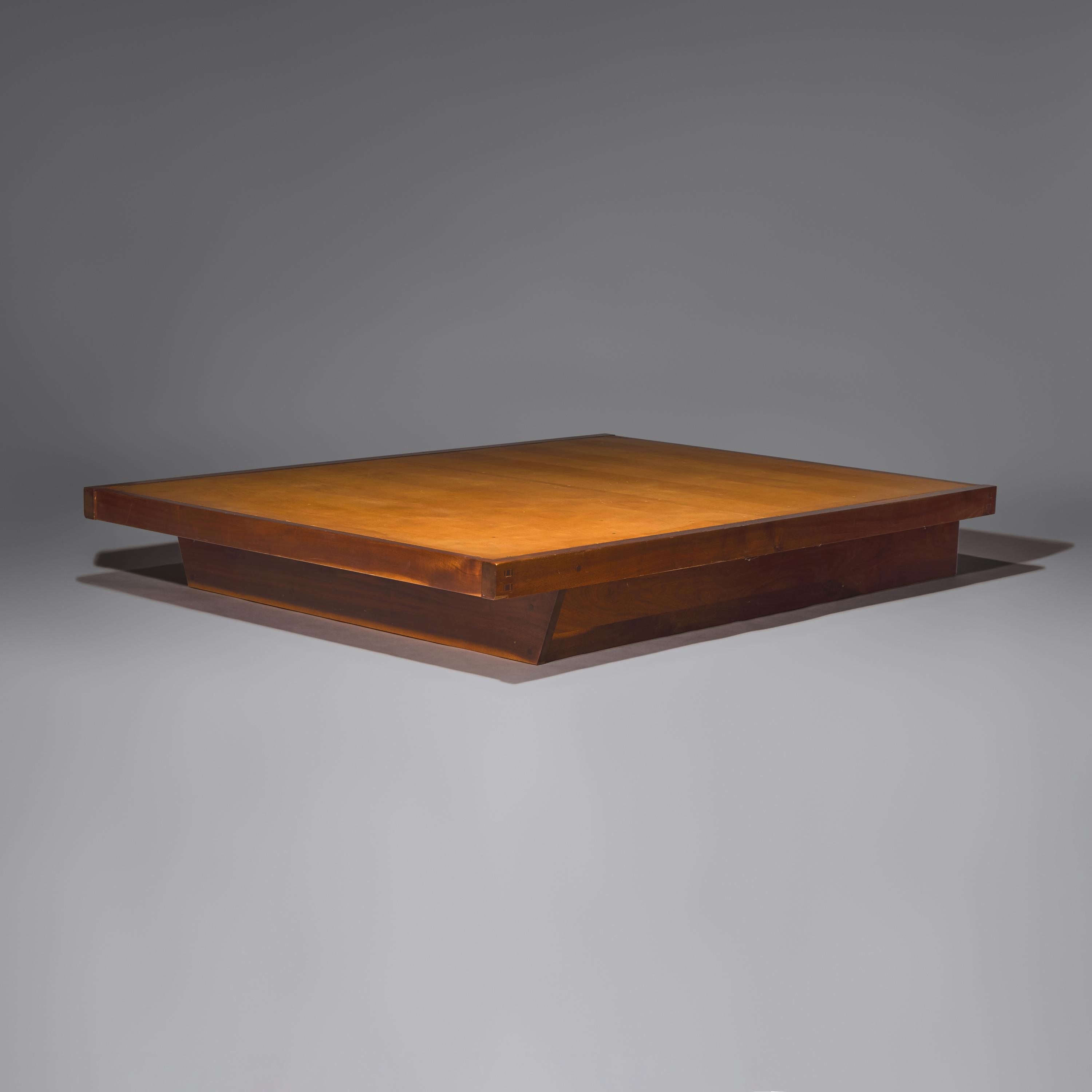 Conoid platform bed, full size, 1971