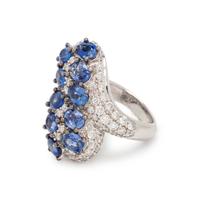 SALAVETTI, SAPPHIRE AND DIAMOND RING