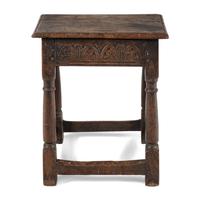 An English Oak Joined Stool