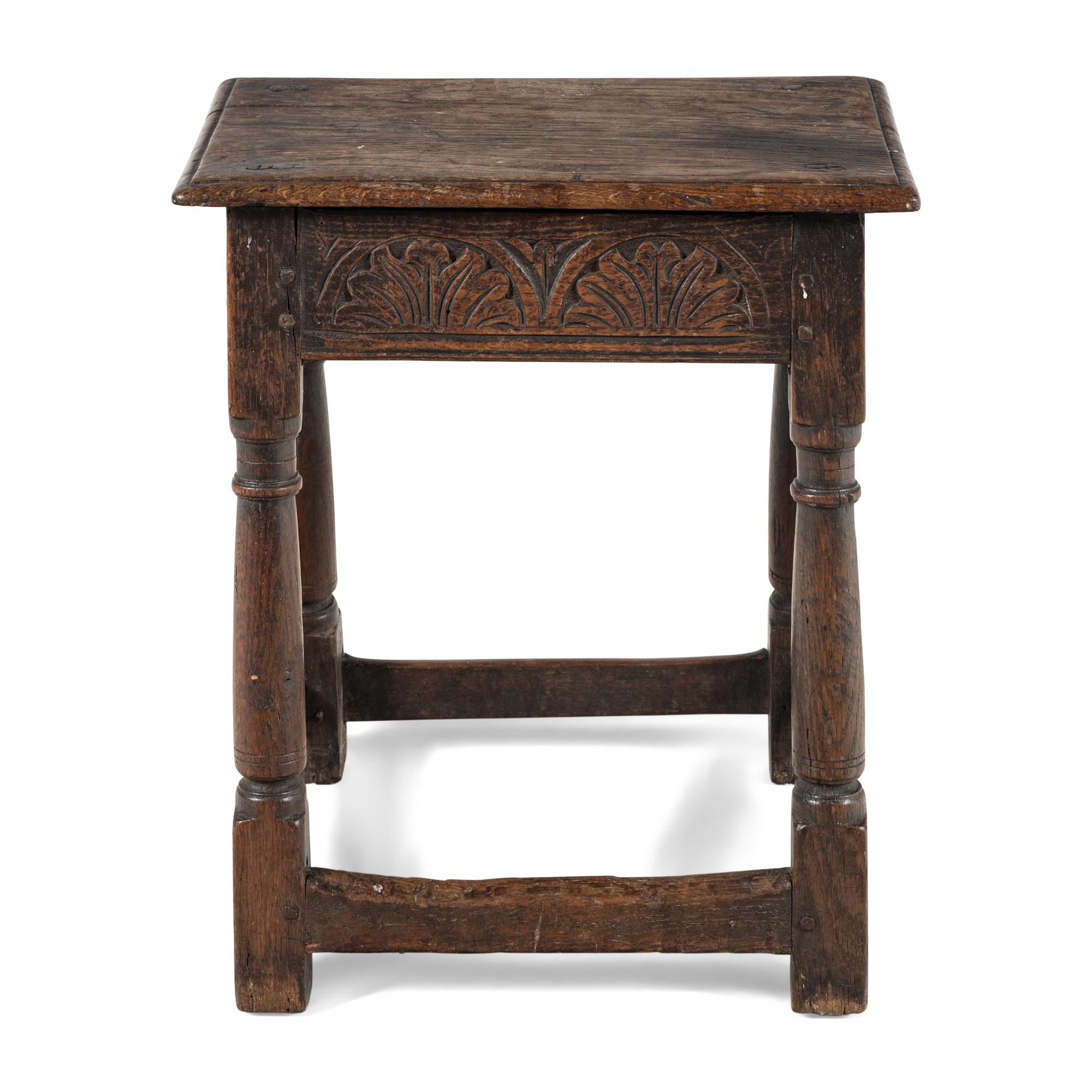 An English Oak Joined Stool