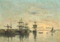 Eugène Boudin (French, 1824-1898) - Port en Bretagne
