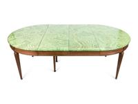 A Painted Faux-Malachite Top and Mahogany Dining Room Table — 20TH CENTURY