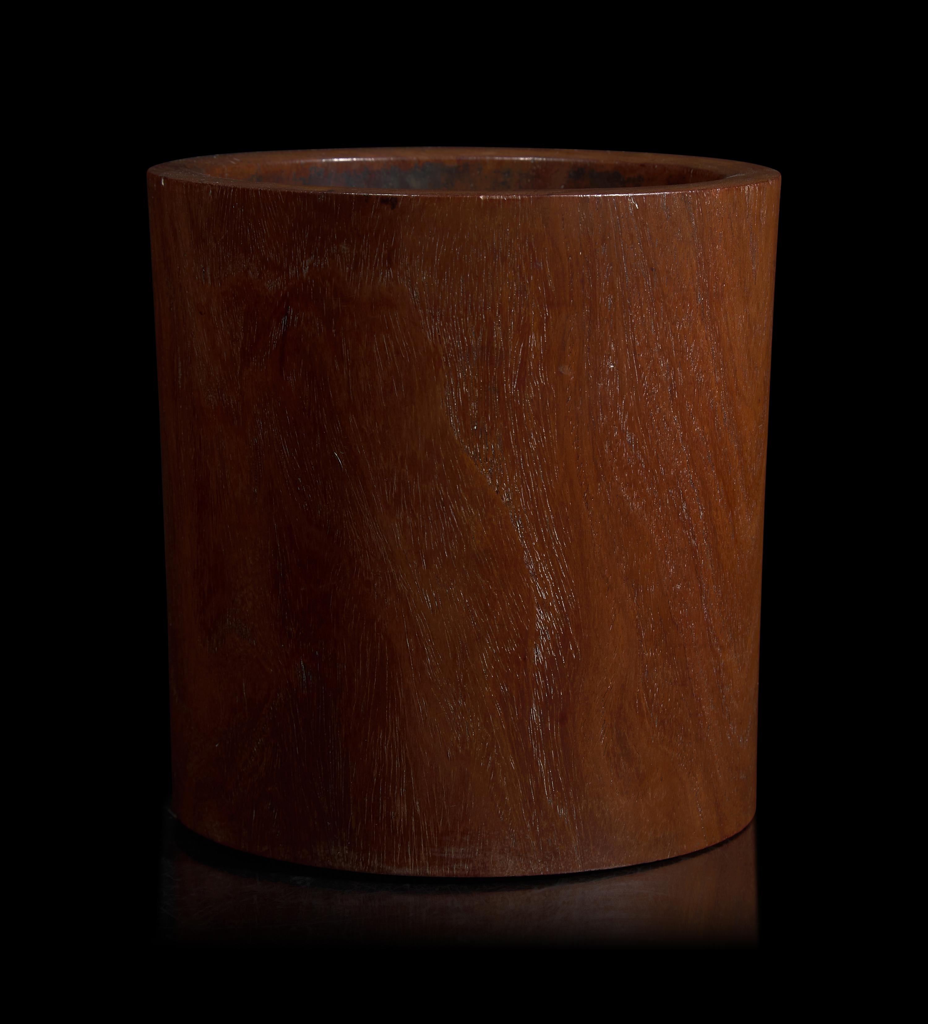 A Chinese Huanghuali Brush Pot, Qing Dynasty to Republic 晚清民國 黃花梨筆筒一件
