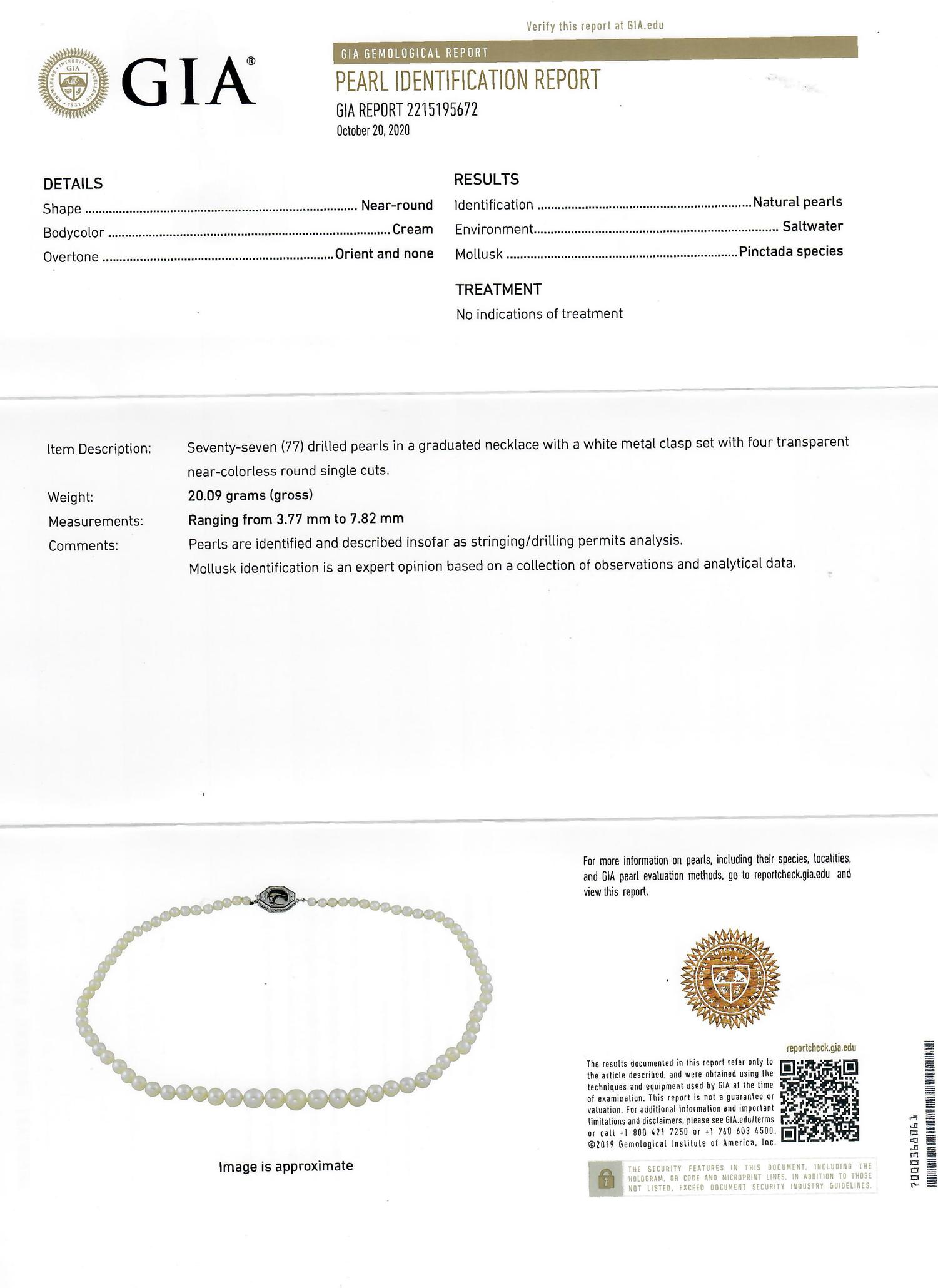 NATURAL PEARL AND DIAMOND NECKLACE