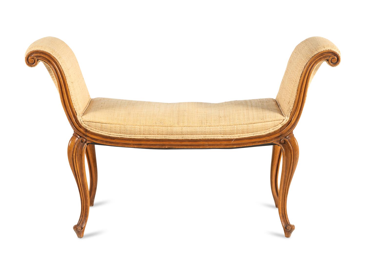 An Italian Walnut Bench