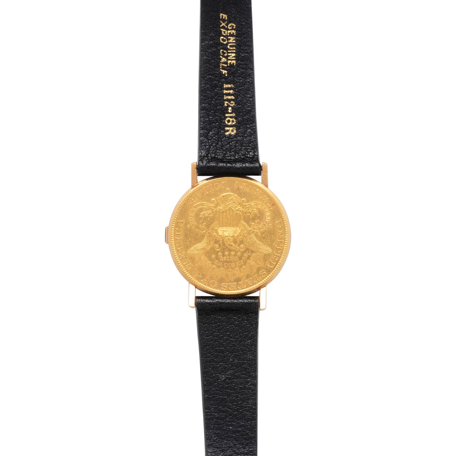 CHOPARD, TIFFANY & CO., 18K YELLOW GOLD COIN SURPRISE WRISTWATCH