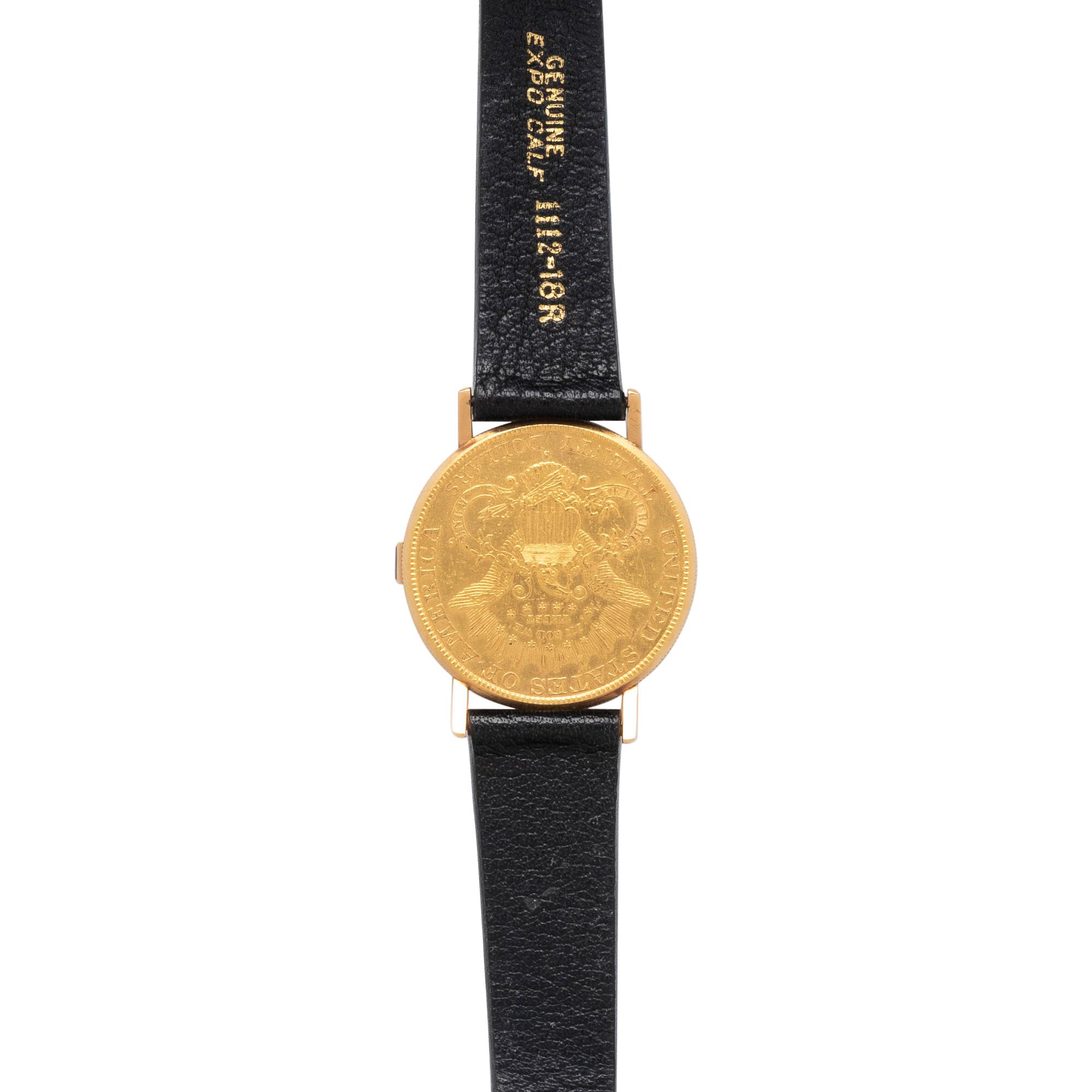 CHOPARD, TIFFANY & CO., 18K YELLOW GOLD COIN SURPRISE WRISTWATCH