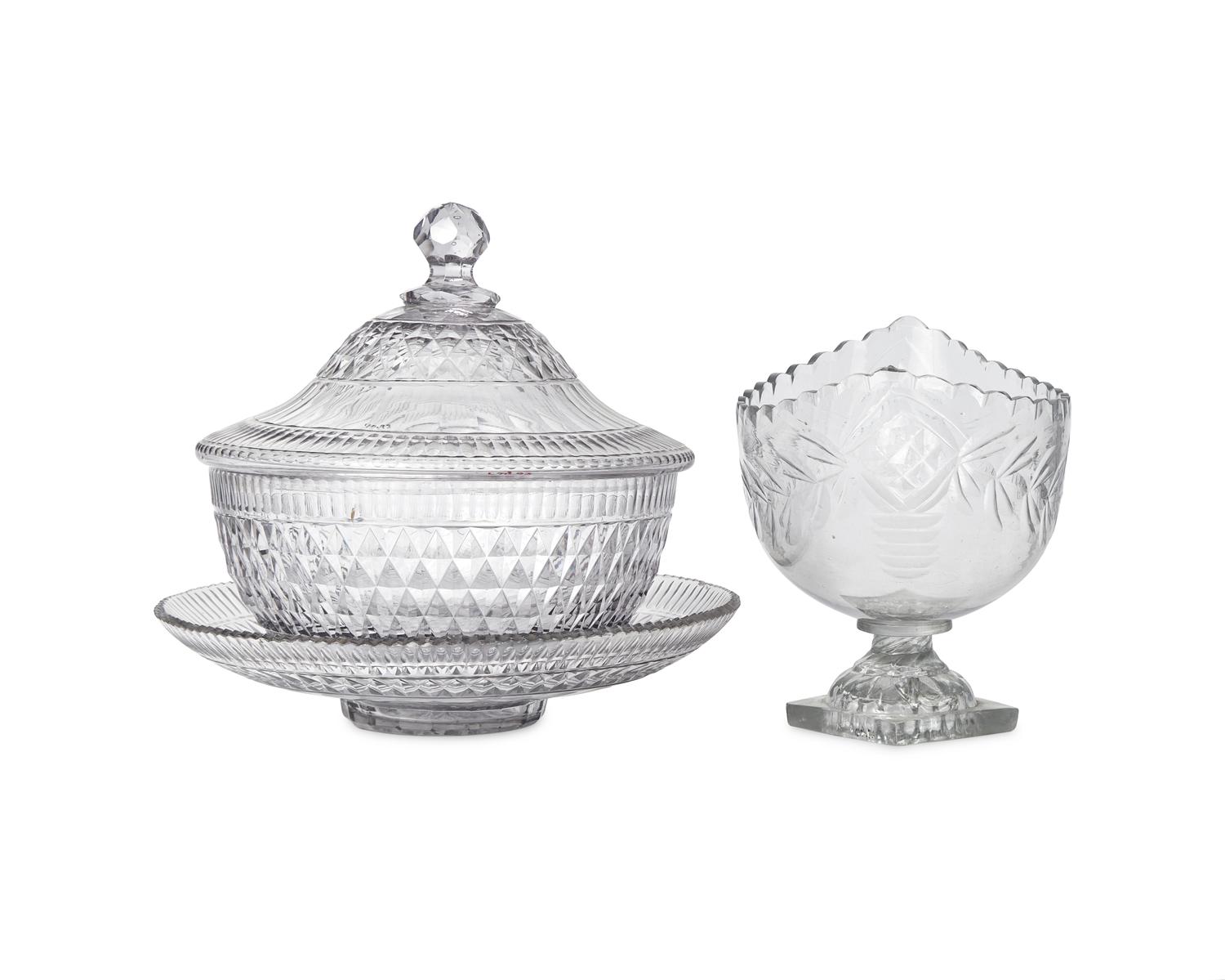 A Group of Anglo-Irish Cut-Glass Tablewares