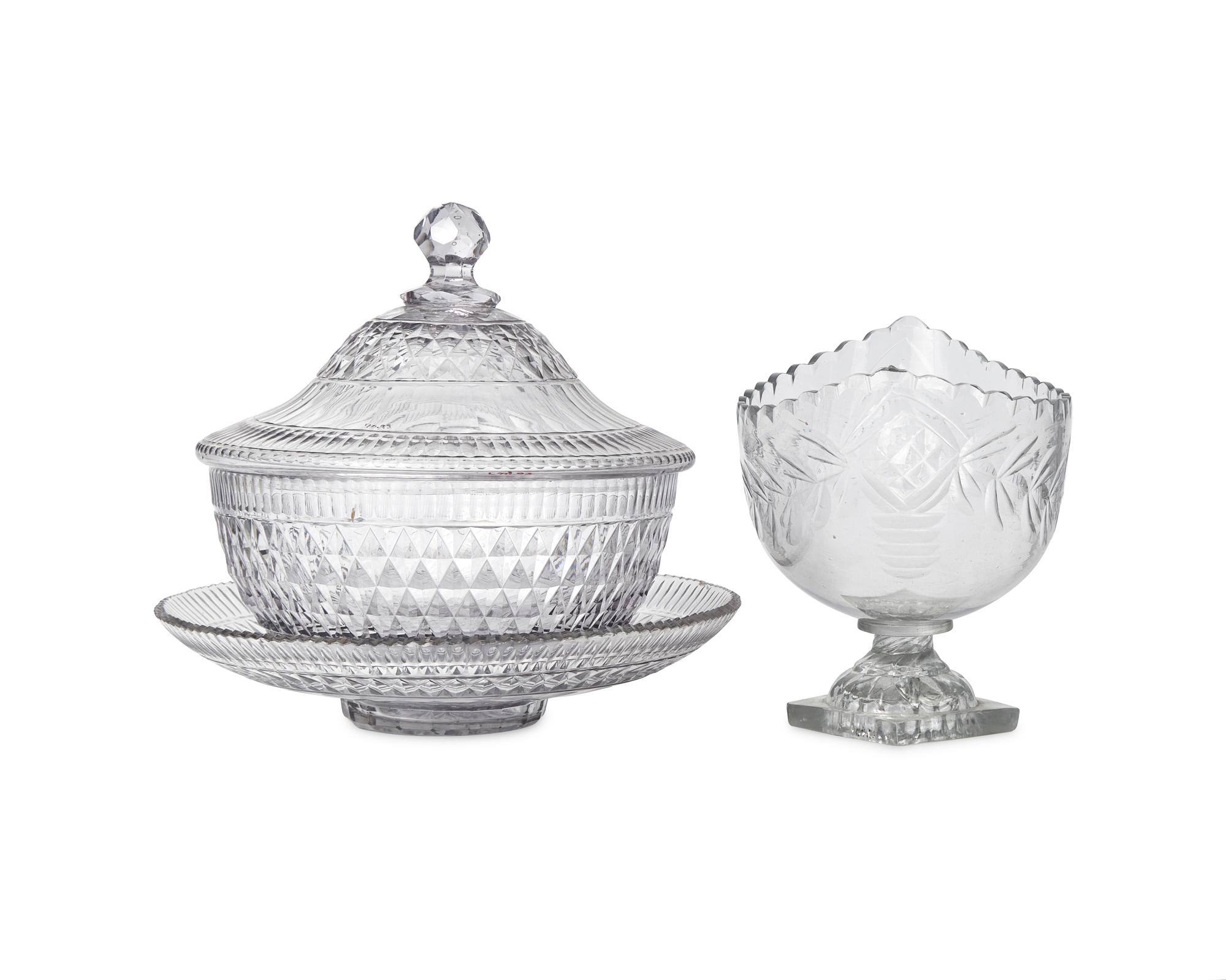 A Group of Anglo-Irish Cut-Glass Tablewares