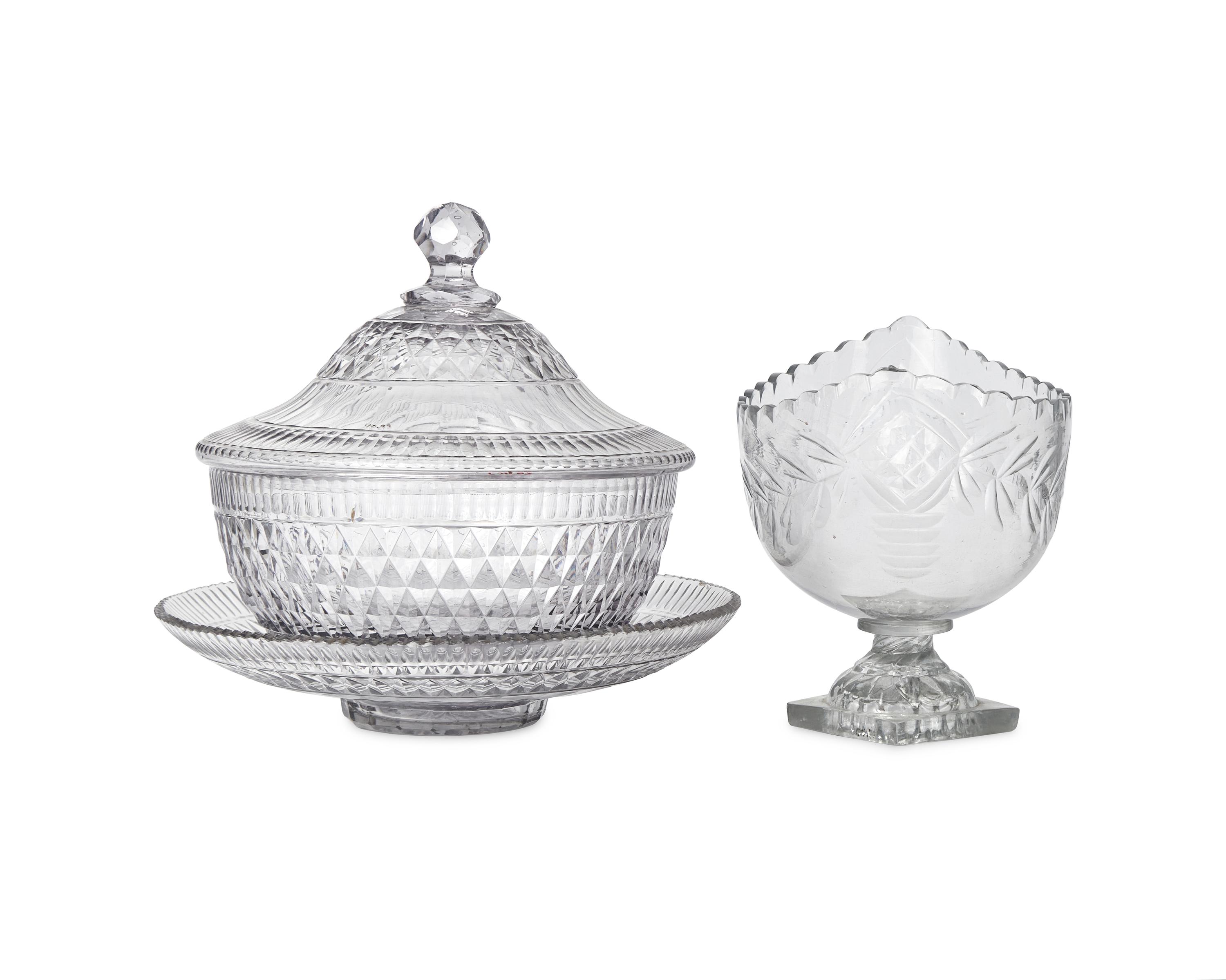 A Group of Anglo-Irish Cut-Glass Tablewares