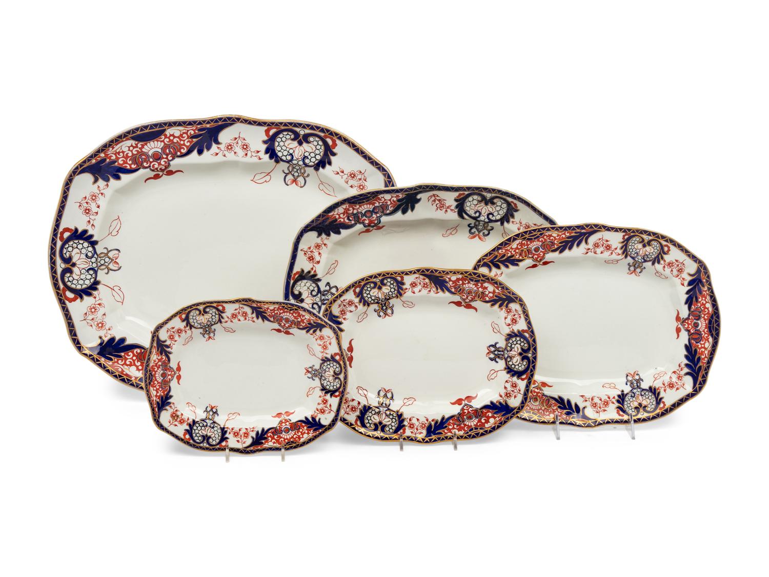 An Assembled Royal Crown Derby Porcelain Dinner Service