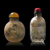 Two Chinese Inside Painted Snuff Bottles 內畫鼻煙壺兩支