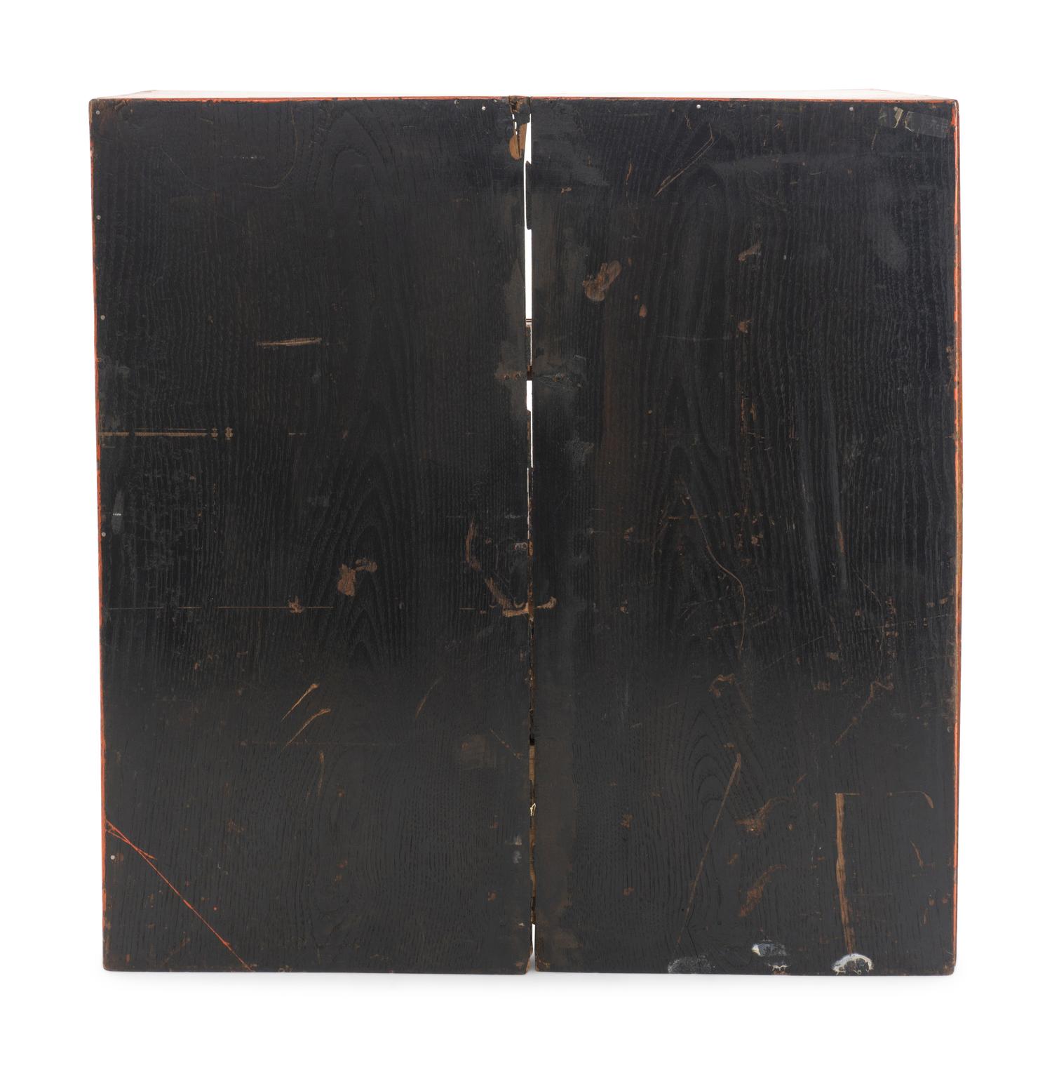 A Japanese Red-Painted Cabinet