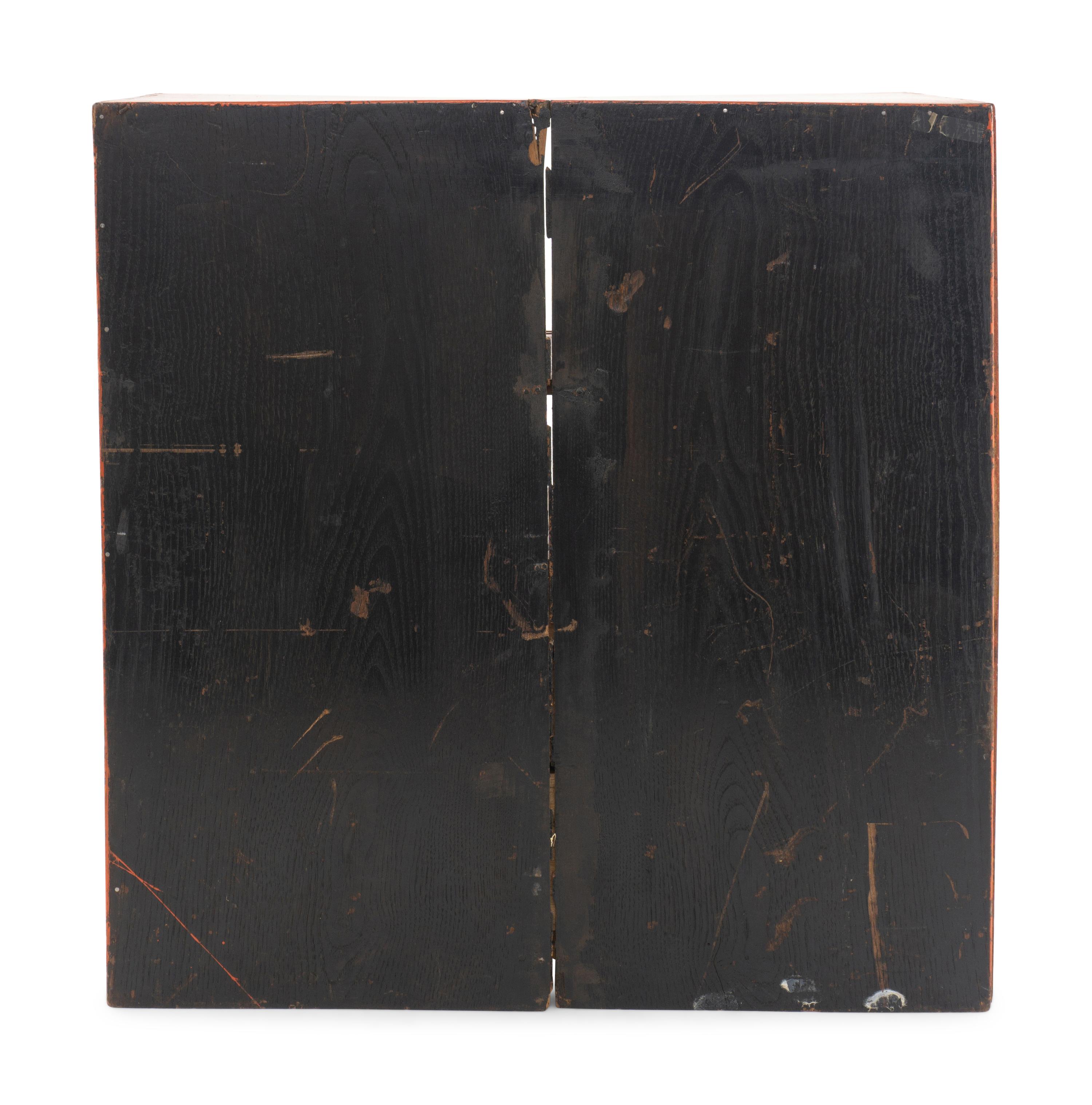 A Japanese Red-Painted Cabinet