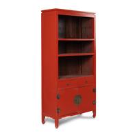 A Chinese Red-Painted Bookcase