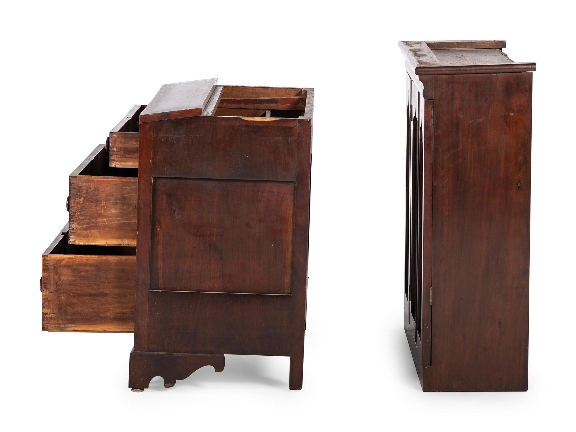 A Classical Mahogany Secretary Bookcase