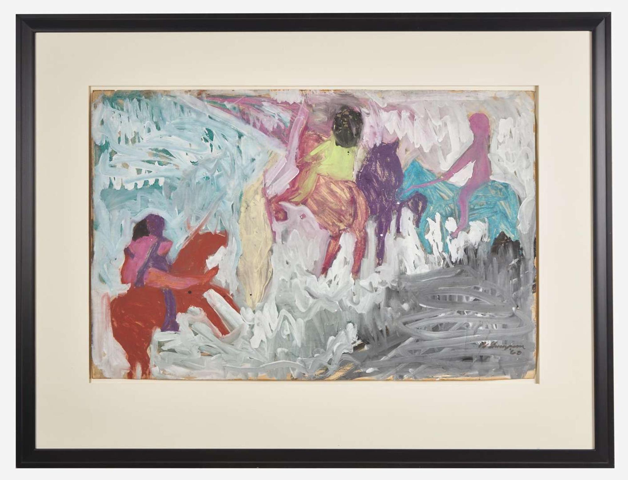 Bob Thompson (American, 1937-1966) - Provincetown Beach Scene